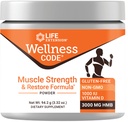 Extensie de viaţă Wellness Code® Forţă musculară & Restore Formula, Vitamina D3, ß-Hidroxi-ß-Metilbutirat Monohidrat (HMB), Sănătate musculară, gluten gratuit, non-GMO, 94.2 g