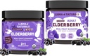 Llama Naturals Real Fruit Sambucus Gumies Elderberry pentru copii și adulți 