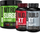Fabrica Jacked Nitrosurge Pre Workout, N.O. XT Oxid de azot Supliment & Build-XT Daily Muscle Builder Bundle