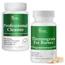 DR VITAMIN SOLUŢII Professional dezintoxicare curata si termogenic Fat Burner Bundle - 15 zile de curatare pentru managementul greutatii, sanatate guta, si baleiaj ajutor - 90 Capace