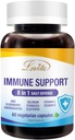 Lovita Immune Support 8 din 1, Elderberry cu zinc și vitamina C, vitamina D, seleniu și echinacea, Andrographis, Siberian Ginseng - Immune Booster Supliment, 60 Capsule vegetariene