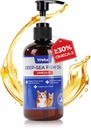 Wellix Omega 3 Ulei de pește pentru câini, mai bine decât ulei de somon pentru câini, supliment de ulei de pește câine, Piele de companie și supliment de haina, promovează inima, comun și sănătatea imună, EPA & DHA
