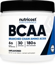 Nutricost BCAA Powder (Nearomat, 30 Servings) - Vegetarian, non-GMO, Gluten Free, Optimal 2:1:1 Ratio