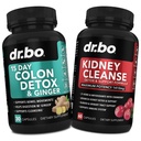 Colon Cleanser Detoxifiere & Rinichi Curățare - 15 zile Colon Curățenie Pastile cu Ginger & rinichi Detox Suport Suplimentul Cranberry - Bowel Mișcarea Suplimente pentru stomac intestinal Blooting Gut & Rinichi