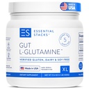 Essential Stacks Gut L-Glutamine Powder - Exclusiv Made in USA - Pure L Glutamine Powder for Gut Health (100 Servings, Unflavored)