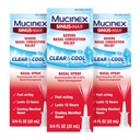 Mucinex Sinus-Max Nasal Spray decongestionant, 12 Ore Over-The-Conunter Medication Nase Spray pentru Sinus Relief, Nasal Decongestionanti pentru Adulti, Cooling Mentol, 0,75 Fl Oz (Pachet de 3)