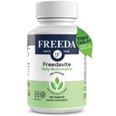 Freeddavitate Tiny Tablet - Multivitamine moderate pentru bărbaţi şi femei - Vitamina A, C, D, E, B1, B2, B6, B12, Biotina, Calciu, Zinc, Fier, Magneziu, Mangan, Cupru, Seleniu, Iod - 100 Conte