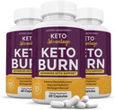 (3 ambalaj) Keto Advantage Keto Burn pastile 1275MG Formula nouă și îmbunătățită conține mere cidru Oțet extra Fecioară ulei pulbere verde frunze de ceai 180 capsule
