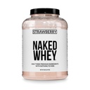Proteină de căpșuni - toate iarba naturală Fed Whey Pulbere de proteine + căpșuni uscate + zahăr de nucă de cocos - 5lb vrac, fără OMG-uri, soia gratuit, gluten gratuit. Ajutor creștere musculară și recuperare - 61 Serviri