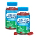 Digestive Avantaj Prebiotic Fibră Supliment de aromă de căpșuni Gume cu probiotice pentru femei și bărbați Sănătate digestivă, Adulți Regularitate și Sănătate Gut, 60 Conte (2 Pack)