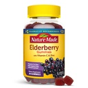 Natura făcut Elderberry cu vitamina C și zinc, Supliment alimentar pentru suport imunitar, 60 de gume de soc, 30 de zile de aprovizionare