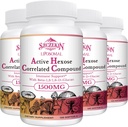 1500 mg Hexoză activă lipozomală Supliment cu geluri moi 480 cu extract natural de ciuperci, sistem imunitar, funcţie hepatică, menţinerea activităţii celulelor T-Cell & Killer