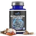 Complexul de putere de ciuperci 10-in-1 W/Cordyceps, Reishi, Shiitake & Lions Mane, Nootropic Dietary Supplement for Gut Microbiome, Focus, Energy & Vitality - 60 capsule
