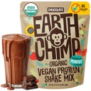 EarthChimp Organic Vegan Praf de proteine - cu Probiotice - non OMG-uri, lactate gratuit, non Whey, praf de proteine pe bază de plante pentru femei și bărbați, gluten gratuit - 52 Serviri 64 Oz (Chocolate) nr Scoop