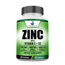 American Standard Supplements Zinc 100mg, Vitamina C 1000mg, şi vitamina D3 5000 UI (125mcg) Per Serving - Gluten Free, Non-GMO, 60 Capsule, 30 Servings