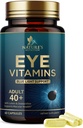 Suplimentul de vitamine pentru ochi - Vitamina avansata de ingrijire a ochilor cu luteina, zinc, vitamine C, E, Zeaxantină & Minerale - Viziune Multivitamine pentru sanatate maculara si ochi uscati, Vegan, îmbuteliat in SUA - 60 capsule