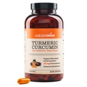 NatureWise Curcumin Turmeric 500mg cu Black Pepper Softgels - Extra Putere, Absorbție îmbunătățită - 95% Curcuminoide și BioPerine pentru suport imun - Gluten-Free, Non-GMO - 180 Conte[6-Month Supply]