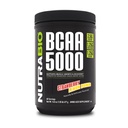 NutraBio BCAA 5000 pulbere - Vegan Fermentat BCAAs - Suportă Lean musculare de creştere, recuperare, rezistenţă - 60 serviri - Strawberry Lemon Bomb
