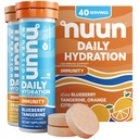 Nuun Imunity Electrolyte Tablets with Vitamina D, C, E, & A, Ginger, Elderberry, Magneziu & 4 Alte Electroliti esentiali, Vegan, Blueberry Tangerine & Orange Citrus, 4 Pack (40 Serviri Total)