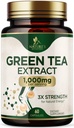 Capsule de extract de ceai verde 1000 mg - Standardizat 45% EGCG & 98% Polifenoli - 3X Putere Pastile de ceai verde pentru energie naturala - Suporturi Heart Health, Herbal Supplement, Vegan, Non-GMO - 60 Capsule