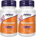 Acum Suplimente, Melatonina 3 mg, Scavenger Radical gratuit *, Ciclu de somn sănătos *, 90 Lozenges masticabile (Pachet de 2)
