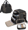 LUXJA geantă mare de medicamente cu 4 cazuri interne detașabile, sac multifuncţional de depozitare a medicamentelor (de încredere pentru acasă sau de utilizare a călătoriilor), negru