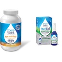 TheraTears 1200mg Omega 3 Supliment pentru Nutriție Ochi, Seminte organice Trigliceride Ulei de pește și vitamina E, 180 Conte & SteriLid Eleid Cleanser și spălarea feței, pentru ochii iritați, 2 fl oz Spray