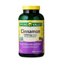 Spring Valley Scorțișoară Supliment alimentar, 1000 mg, 400 Conte - Suplimente cu scorțișoară, capsule cu scorțișoară, scorțișoară