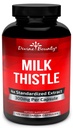 Divin Bounty Pure Milk Thistle Suplimentul capsule - Un potent 1200 mg lapte Thistle Supliment cu 4X concentrat extract (standardizat) 120 Vegetarian Capsule