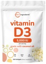 Micro Ingrediente Vitamina D3 5000 UI, 500 Softgels 