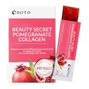BOTO Frumusețe secret rodie Colagen 20g - Coreeană Frumusețe Collagen Jelly Stick, Low Molecular Fish Colagen, rodie aroma - Pachete de 15