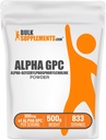 BulkSupplements.com Alpha GPC pulbere - Suplimente coline, Alpha GPC 300mg - Fără aromă și gluten, 600mg per Serving, 500g (1.1 lbs) (Pachet de 1)