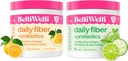 Daily Fiber Supplement Bundle with Added Colagen, Probiotics & Electrolytes - Castravete Lime Mint & Orange Yuzu Mandarin Flavors - Suporturi Digestive Health, Deblating & Hydration - 32 Serviri Total