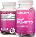 Saw Palmetto pentru femei - Natural DHT Blocker Pastile de crestere a parului Made with Organic Saw Palmetto extract Berries Supports Hormonal Balance & urinara Saw Palmetto for Women Hair Deteriorare