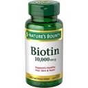 Natura's Bounty Biotin 10, 000 Mcg, Rapid Release Softgels 120 Ea (Pachet de 2)