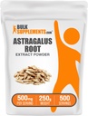 BulkSupplements.com Astragalus Extract pulbere - Astragalus Root Powder, Herbal Supplement - Vegan & Gluten Free, 500 mg per Serving, 250g (8.8 oz) (Pachet de 1)