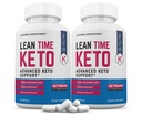 (2 ambalaj) Lean Time Keto pastile 1275MG Formula nouă și îmbunătățită conține cidru de mere Oțet extra Fecioară Olive pulbere de ulei de ceai verde 120 capsule