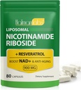 Liposomal Resveratrol,Liposomal Nicotinamidă Ribozidă,Nicotinamidă Ribozidă 900,Resveratrol Supliment,Resveratrol Supliment pentru femei Bărbaţi (1Pack/80 Capsule)