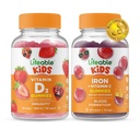 Vitamina D de viață pentru copii + Iron & Vitamina C pentru copii, Gummie Bundle - mare Tasting, Supliment de vitamine, Gluten gratuit, OMG gratuit, Gummy mestecabil