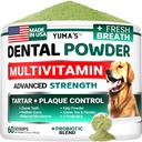 Advanced Dog Dental Powder, Proaspete respiratie cu multivitamine, Cleaning dinti caine, Respiratie proasta & Tartar si Plaque Off Remover pentru câini Probiotice laborator co, Pet de îngrijire orală - vitamine și suplimente
