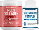 Pur Optimal Premium Multi Colagen Pulbere + Premium Magneziu Complex - Magneziu Citrat, Malat, Relaxare musculara - 120 capace
