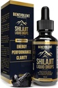 Picături lichide pure Himalayan Shilajit - 1000 mg picături naturale Shilajit - 85 + urme minerale & 40% Acid fuzelian pentru energie Boost, detoxifiere, suport de rezistență și imunitate - 50 zile de aprovizionare