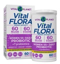 Planeta Vital - Probioticele vitale Flora pentru femei Peste 55 de zile de valabilitate Probiotic stabil 60 miliarde CFU, 60 de tulpini diferite, 7 Prebiotice organice, Suport Immune și Sănătate Digestivă 60 capsule