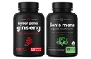 NutraChamps Capsule coreene Ginseng şi capsule de coamă Lions 2 Pack Bundle