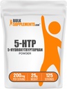 BulkSupplements.com 5-HTP pulbere - 5-Hroxytriptofan, 5 HTP Supliment - 5-HTP 200mg, Mood Supplement - gluten gratuit, 200mg per Serving, 25g (0,88 oz) (Pachet de 1)