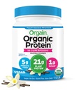 Orgain Organic Vegan Proteine + 50 Superfoods Pulbere, Vanilla Bean - 21g Proteina pe bază de plante, 8g Fibră prebiotică, Nu Ingrediente Lactoză, Gluten gratuit, Nu Adăugat zahăr, 1.12 lb (Packing May Vary)