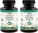 Capsulele de Spirulina organică USDA - 100% Pure Vegan Supliment, Non-GMO, Gluten-Free, Chemical-Free, (240)