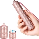 Portable Metal Pill Medicine Organizator - Caz Pilula impermeabil Compact Travel Pilula Săptămânal Aluminum Aliaj Container, 7 zile Zilnic Organizator pastile pentru pastile mici, roz S