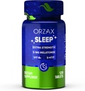 OrzAX Sleep - Melatonina 5 mg, Vitamina B6 & 5-HTP Supliment - Vitamine de somn odihnitoare pentru adulţi (120 comprimate)