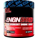 EVL Ultimate Pre Workout pulbere - Suport termogenic Fat Burn Preworkout pulbere Băutură pentru energie de durată Focus şi rezistenţă - ENGN Shred Intense Creatine Free Preworkout Drink Mix - Fruit Punch
